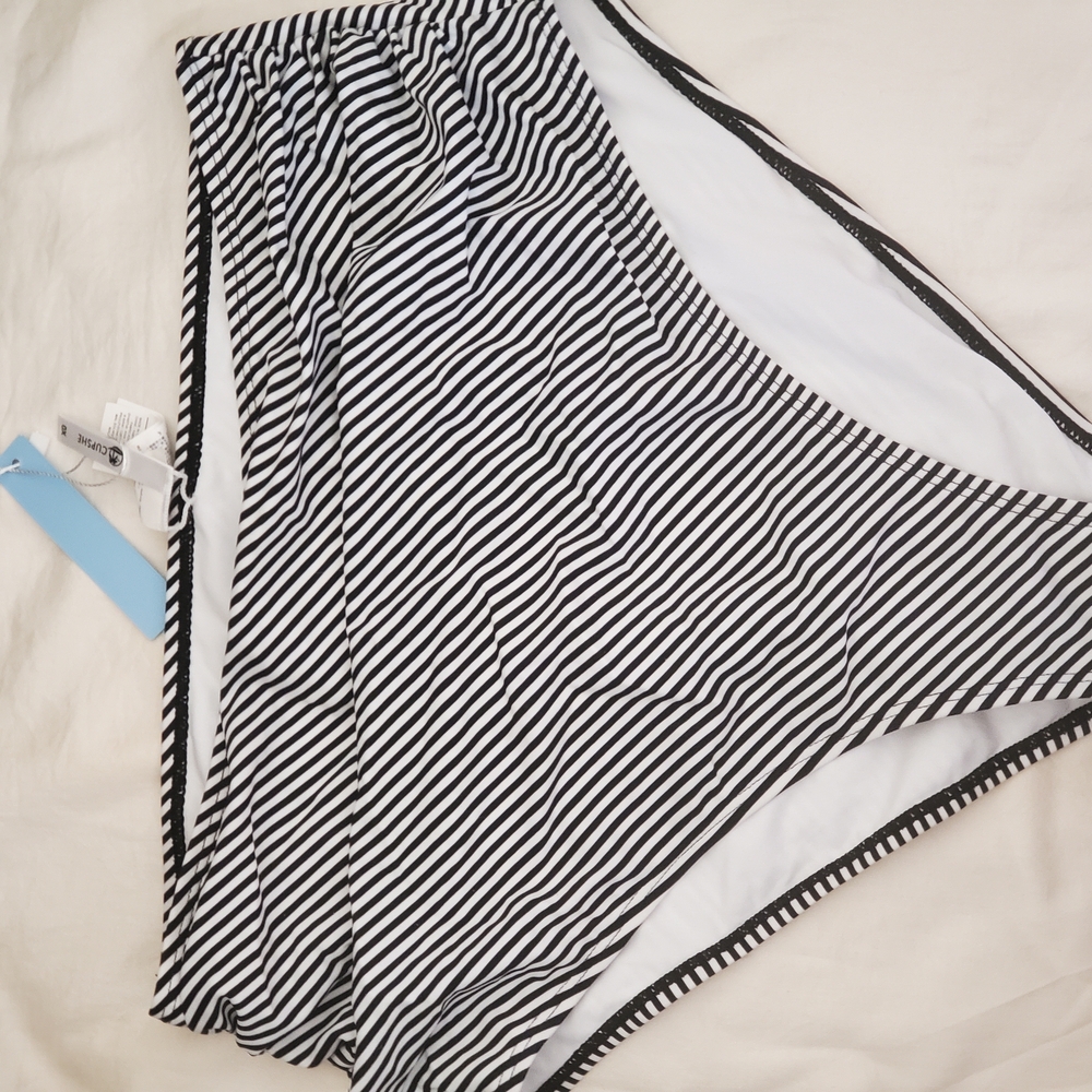 Cupshe Black and White Striped Circle Skirt